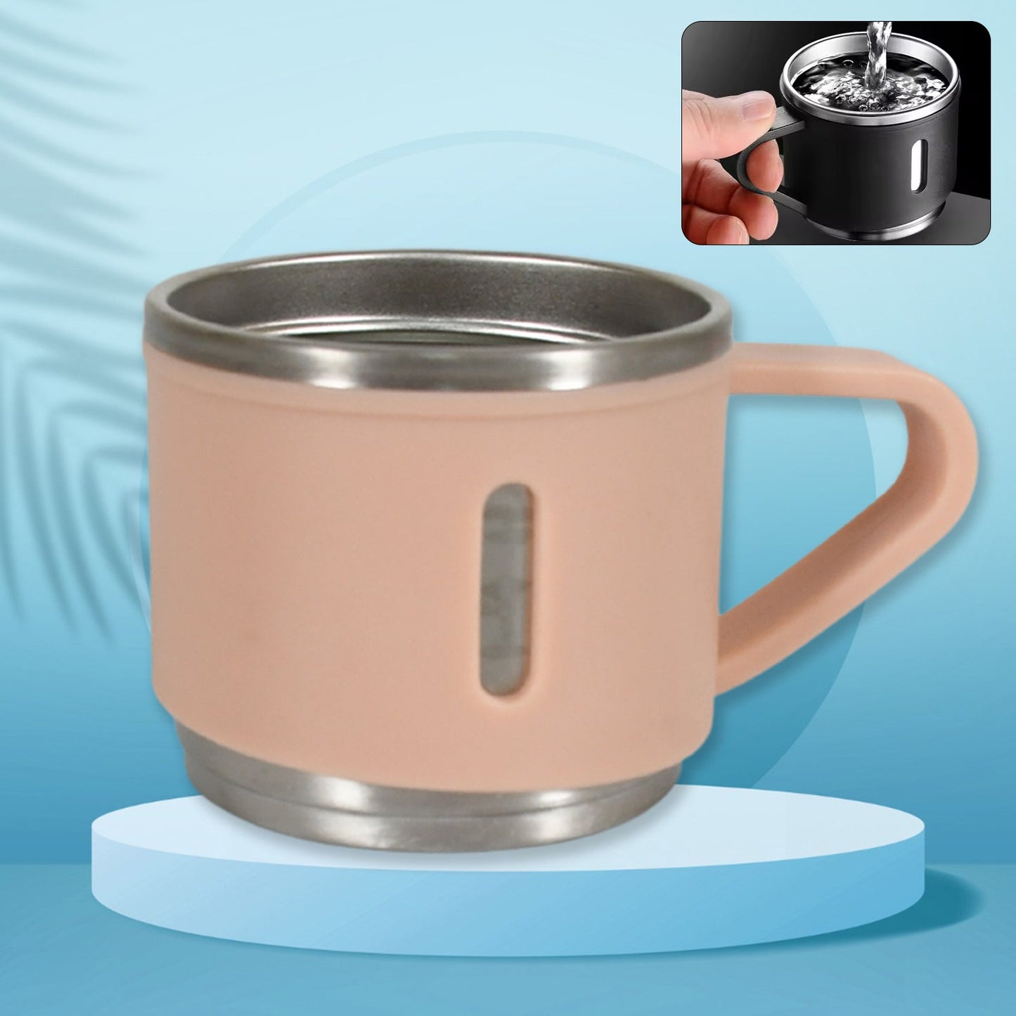 Stainless Steel Vacuum Coffee / Tea Cup, Tea Mug Hot Insulated Double Wall Stainless Steel, Coffee, and Milk Cup with Handle Easy To Carry: Coffee Cup (1 Pc / 3 pc / 6 pc)