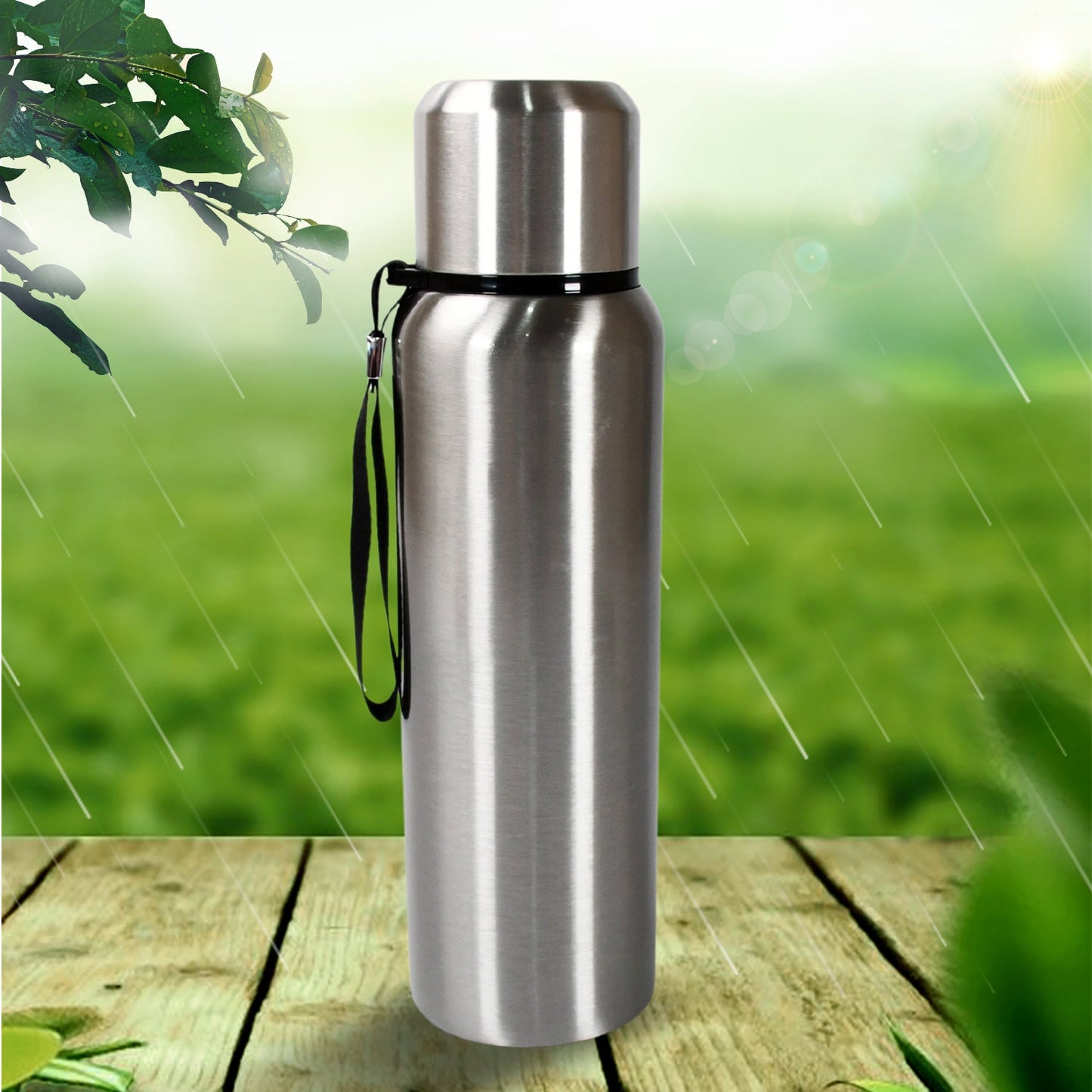 Stainless Steel Water Bottle, Fridge Water Bottle, Stainless Steel Water Bottle Leak Proof, Rust Proof, Cold & Hot Thermos steel Bottle| Leak Proof | Office Bottle | Gym | Home | Kitchen | Hiking | Trekking | Travel Bottle (1000ML/800ML/Approx 600ML)