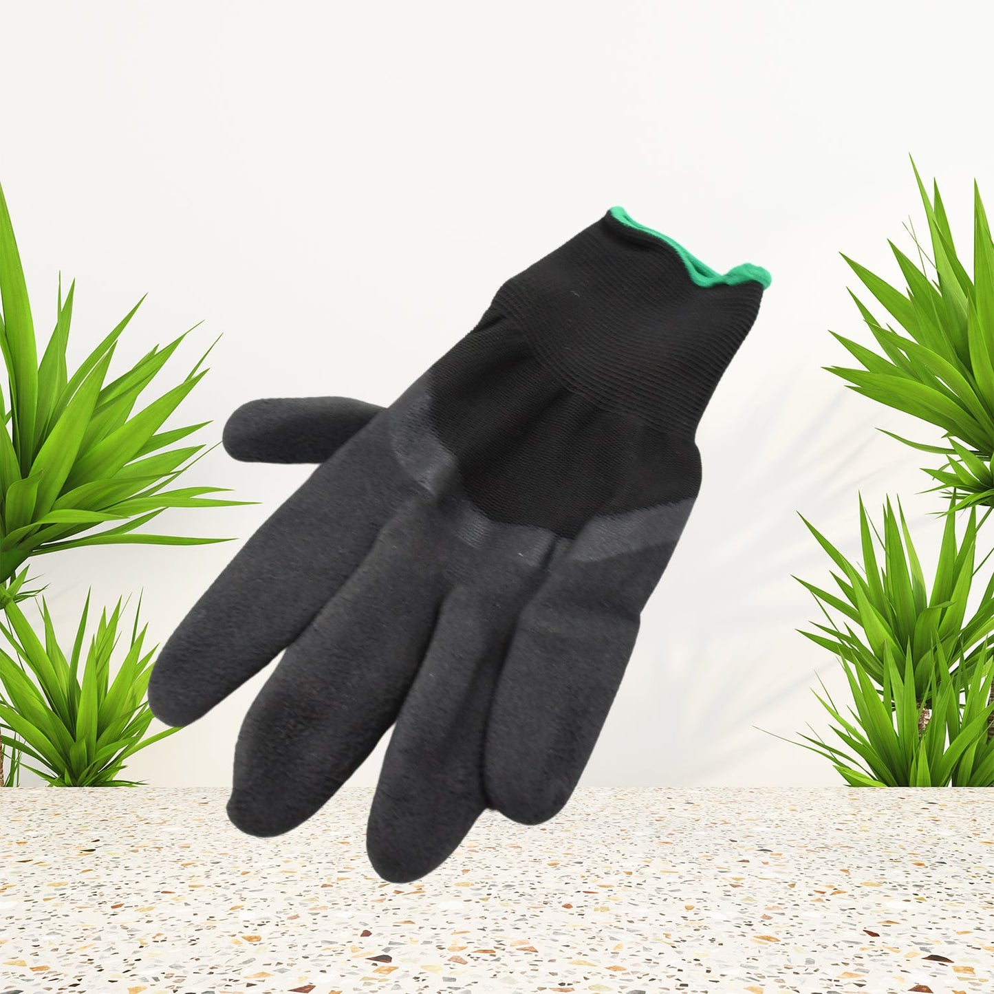 Garden Farming Gloves With Hand Fingertips & Plastic Claws (1 Pair)