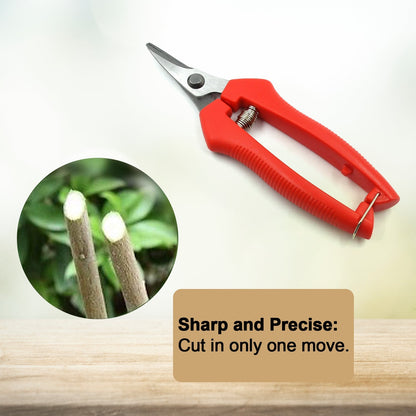 9135 Heavy Duty Stainless Steel Cutter, Non‑slip Trimming Scissors Durable Not Easy To Wear for Gardening Pruning Of Fruit Trees Flowers and Plants (With Plastic Packing)