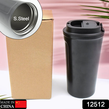 Stainless Steel & Plastic Travel Mug: Vacuum Insulated, Leak Proof Lid (1 Pc)