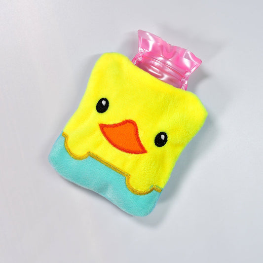 Yellow Duck design small Hot Water Bag with Cover for Pain Relief