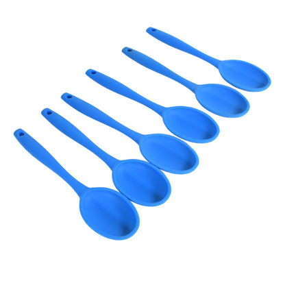 Multipurpose Silicone Spoon, Silicone Basting Spoon Non-Stick Kitchen Utensils Household Gadgets Heat-Resistant Non Stick Spoons Kitchen Cookware Items For Cooking and Baking (6 Pcs Set)