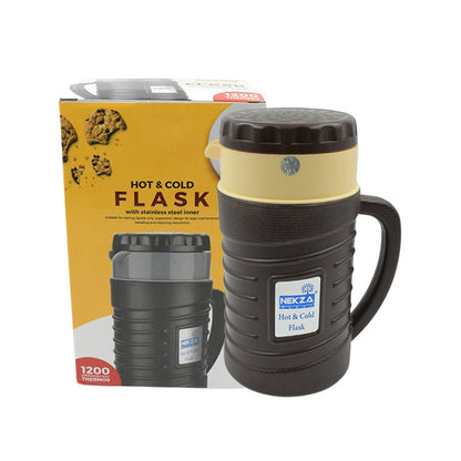 Thermos Insulated Flask or hot Kettle,  Plastic innner Steel, Insulated Tea Kettle Hot and Cold Premium Tea Kettle Kettle | Easy to Carry | Leak Proof | Tea Jug | Coffee Jug | Water Jug | Hot Beverag (1200 Ml, 1700ML )