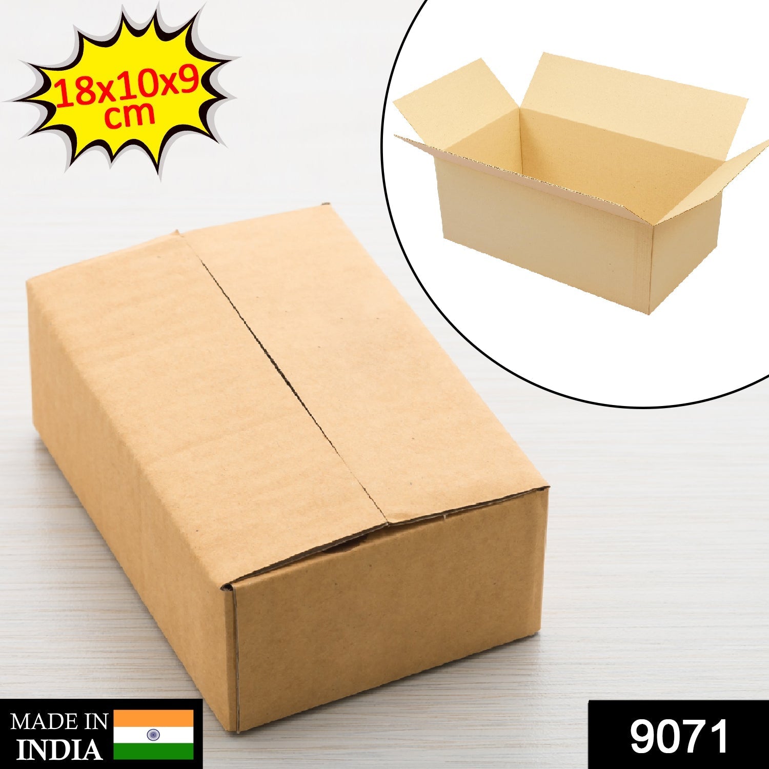 9071 BROWN BOX FOR PRODUCT PACKING 18x10x9cm 