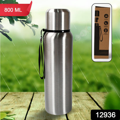 Stainless Steel Water Bottle, Fridge Water Bottle, Stainless Steel Water Bottle Leak Proof, Rust Proof, Cold & Hot Thermos steel Bottle| Leak Proof | Office Bottle | Gym | Home | Kitchen | Hiking | Trekking | Travel Bottle (1000ML/800ML/Approx 600ML)