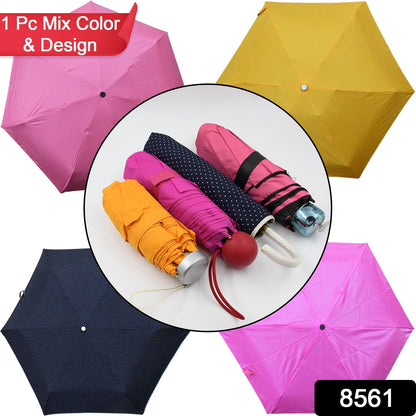 8561 Umbrella Summer Sun and Rain Protection Foldable Cute Umbrella || UV Protection Rain Sun Umbrella || Travel Accessories || Umbrella for Children, Girls, and Boys (1 Pc / Mix Color / Design) 