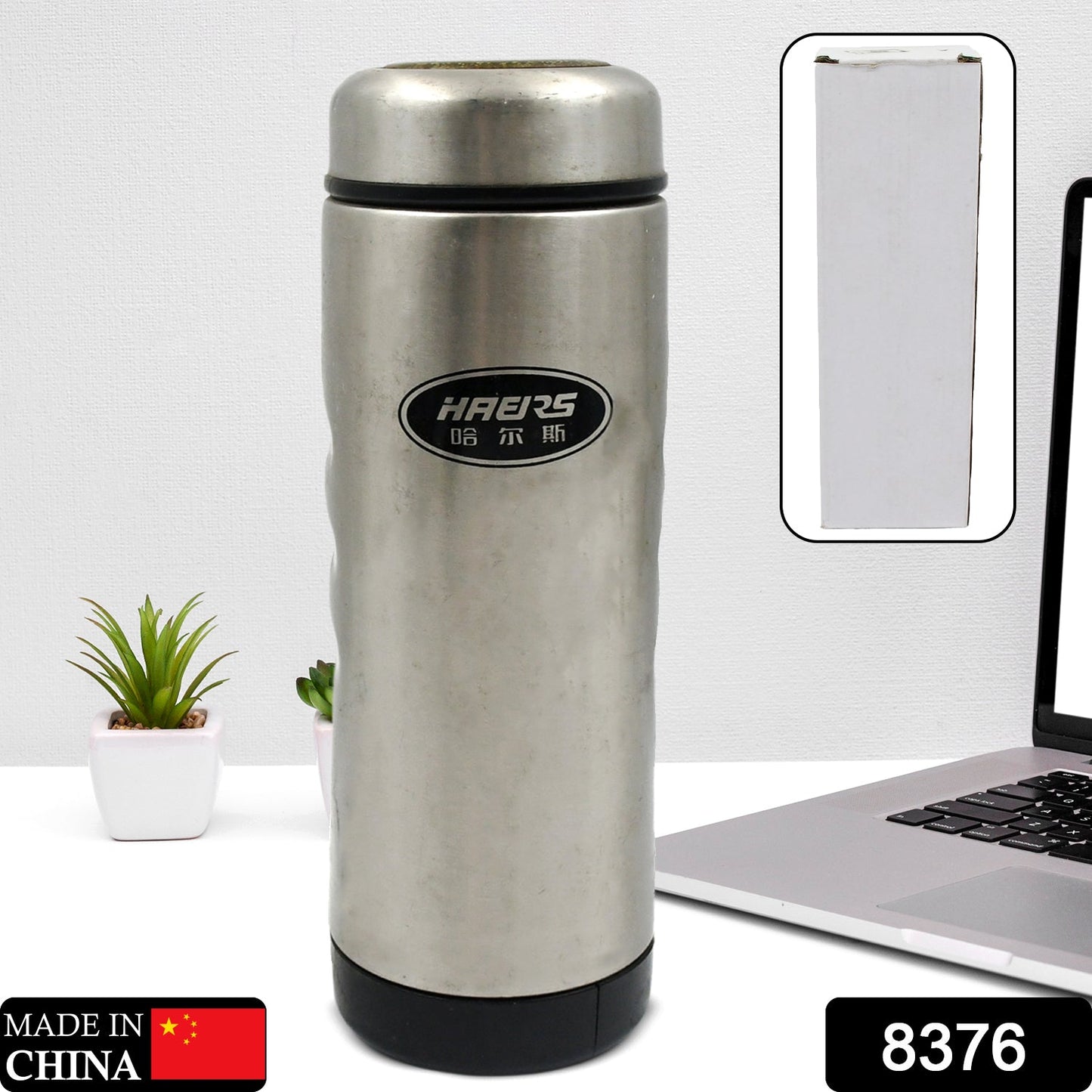 8376 Stainless Steel Water Bottle, Fridge Water Bottle, Stainless Steel Vacuum Cup, Leak Proof, Rust Proof, Cold & Hot Thermos steel Bottle| Leak Proof | Office Bottle | Gym | Home | Kitchen | Hiking | Trekking | Travel Bottle (450 ML Approx)