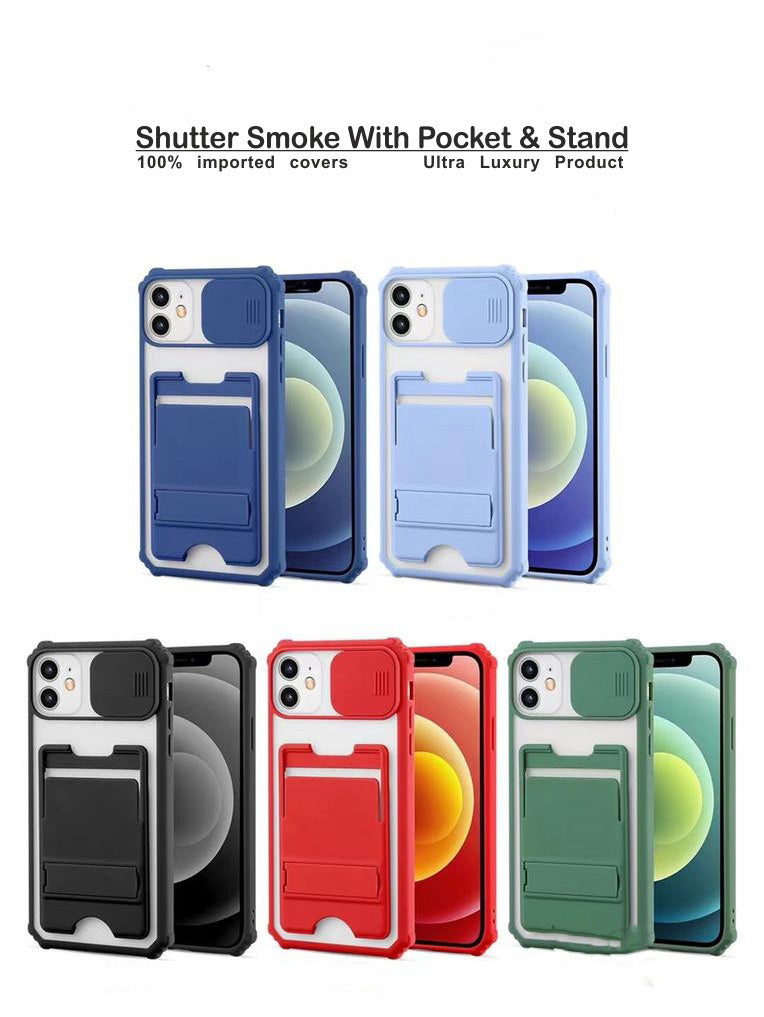 Shutter Smoke With Stand Hard Case For Poco