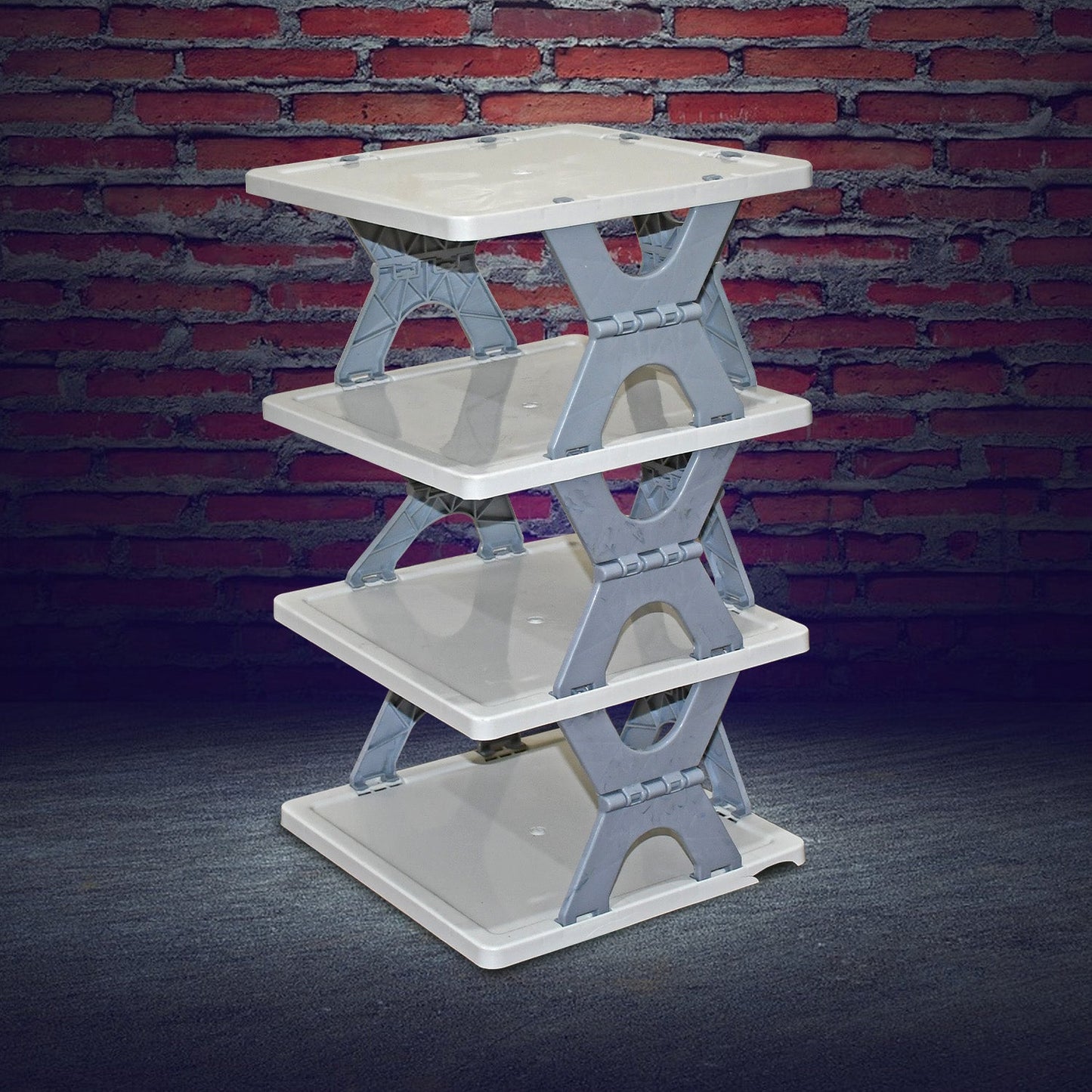 Foldable Shoe Rack (1 Pc, 4/6/8 Layers): Space-Saving, Entryway Storage