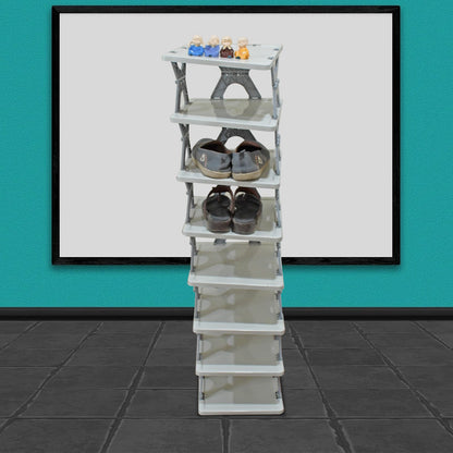 Foldable Shoe Rack (1 Pc, 4/6/8 Layers): Space-Saving, Entryway Storage