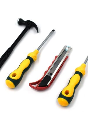 9029 4 Pc Helper Tool Set used while doing plumbing and electrician repairment in all kinds of places like household and official departments etc. 