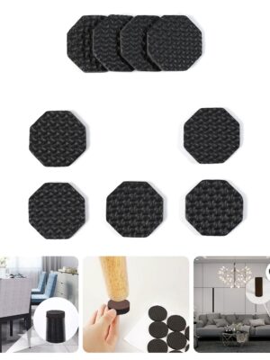 9131 Self Adhesive Square Felt Pads Non Skid Floor Protector Furniture Sofa Furniture Chair Balance Pad Noise Insulation Pad (Pack of 9). 