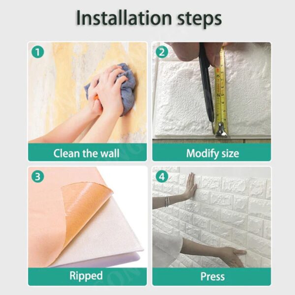 9290 Wall 3D Pe Foam Wall Stickers Self Adhesive Wallpaper DIY Wall Decoration Wallpaper Suitable For Home , Office & All Type Wall Sticker 