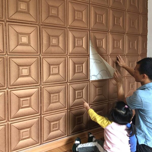 9290 Wall 3D Pe Foam Wall Stickers Self Adhesive Wallpaper DIY Wall Decoration Wallpaper Suitable For Home , Office & All Type Wall Sticker 