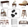 9131 Self Adhesive Square Felt Pads Non Skid Floor Protector Furniture Sofa Furniture Chair Balance Pad Noise Insulation Pad (Pack of 9). 
