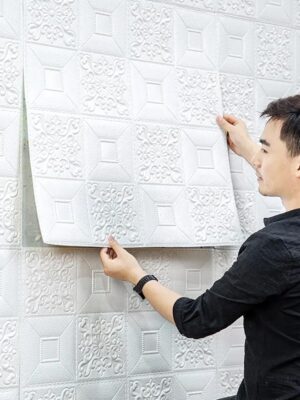9290 Wall 3D Pe Foam Wall Stickers Self Adhesive Wallpaper DIY Wall Decoration Wallpaper Suitable For Home , Office & All Type Wall Sticker 