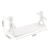 9271B Self Adhesive cute Floating Shelves Wall Shelf | Wall Mounted Organizer - Human Figurine | Brown Box 