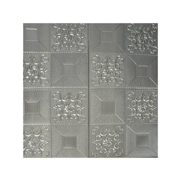 9277 Stone Design Wallpaper 3D Foam Wallpaper Sticker Panels I Ceiling Wallpaper For Living Room Bedroom I Furniture, Door I Foam Tiles (Blue Color) (Size - 73X73 cm) 