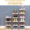 9054 6 Layer Shoe Rack Design Lightweight Adjustable Plastic Foldable Shoe Cabinet Storage Portable Folding Space Saving Shoe Organizer Home and Office 