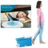8712 Sporty Plastic Spin Mop with Bigger Wheels and Plastic Auto Fold Handle for 360 Degree Cleaning. 