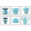 8711 PLASTIC BATHROOM ACCESSORIES SET 6 PCS BATH SET BATHROOM BUCKET WITH DUSTBIN MUG, STOOL, SOAP CASE,TUB 