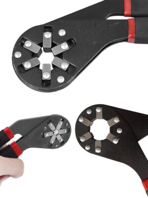 9062 Multi-Function Hexagon Universal Wrench Adjustable Bionic Plier Spanner Repair Hand Tool (Small) Single Sided Bionic Wrench Household Repairing Wrench Hand Tool 