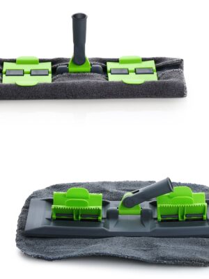 8710 Multipurpose Wet and Dry Cleaning Microfiber Flat MOP Floor Cleaning Mop with , 360 Degree Rotating Head and Telescopic Handle Steel Rod Long Handle Dry Mops, Standard (1 Piece, Multi-Colour) 