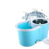 8704 Steel Spinner Bucket Mop 360 Degree Self Spin Wringing with 2 Absorbers for Home and Office Floor Cleaning Mops Set 